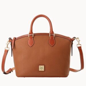 NWT Dooney & Bourke Brown Pebble GrainedDome Leather Satchel $378